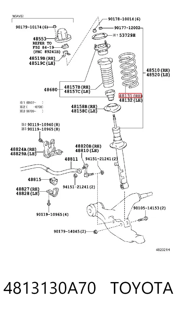 Sprężyna przednia Lexus GS S19