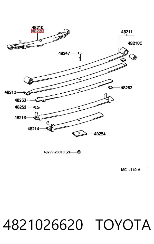Resor tylny 4821026620 Toyota