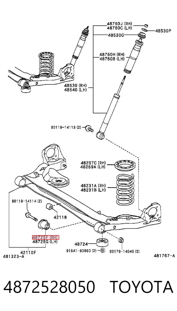 Silentblock tylnej belki 4872528050 Toyota