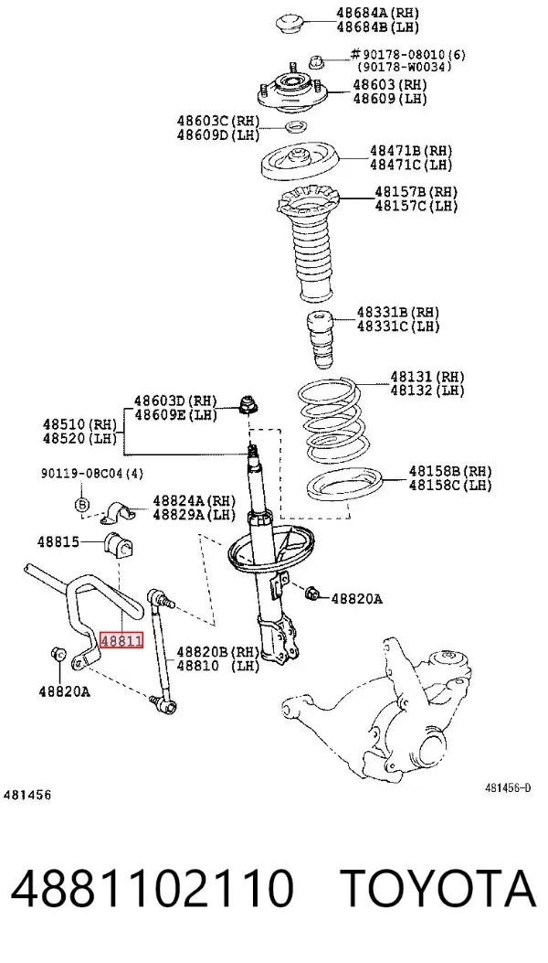 Stabilizator przedni Toyota Corolla E12