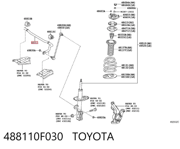 Stabilizator przedni 488110F030 Toyota