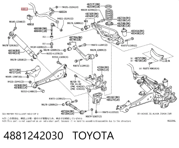 Stabilizator tylny Toyota RAV4 III