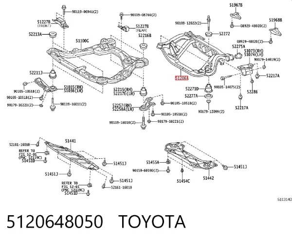 Korpus osi tylnej Lexus RX 300/330/350/400H