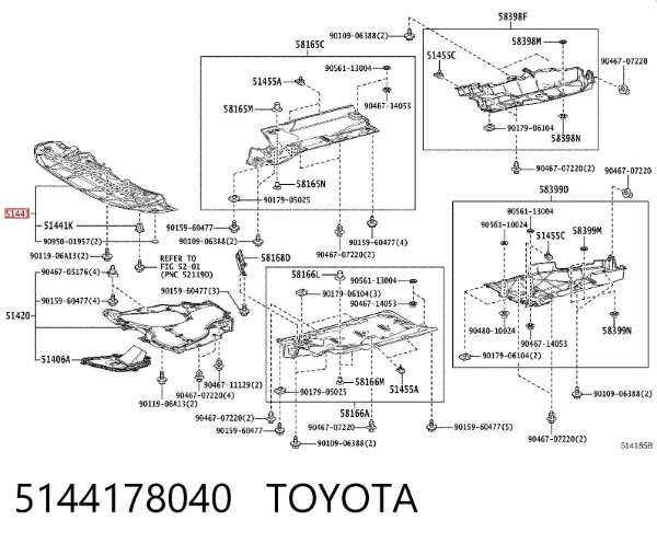Osłona zderzaka przedniego 5144178040 Toyota