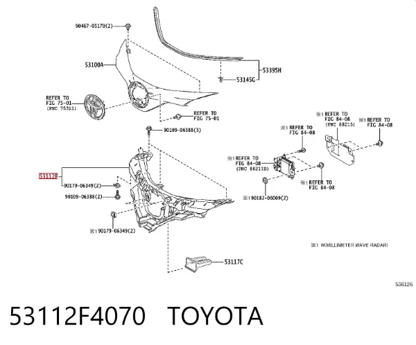 Atrapa chłodnicy 53112F4070 Toyota