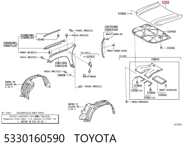 Maska silnika Toyota Land Cruiser J200