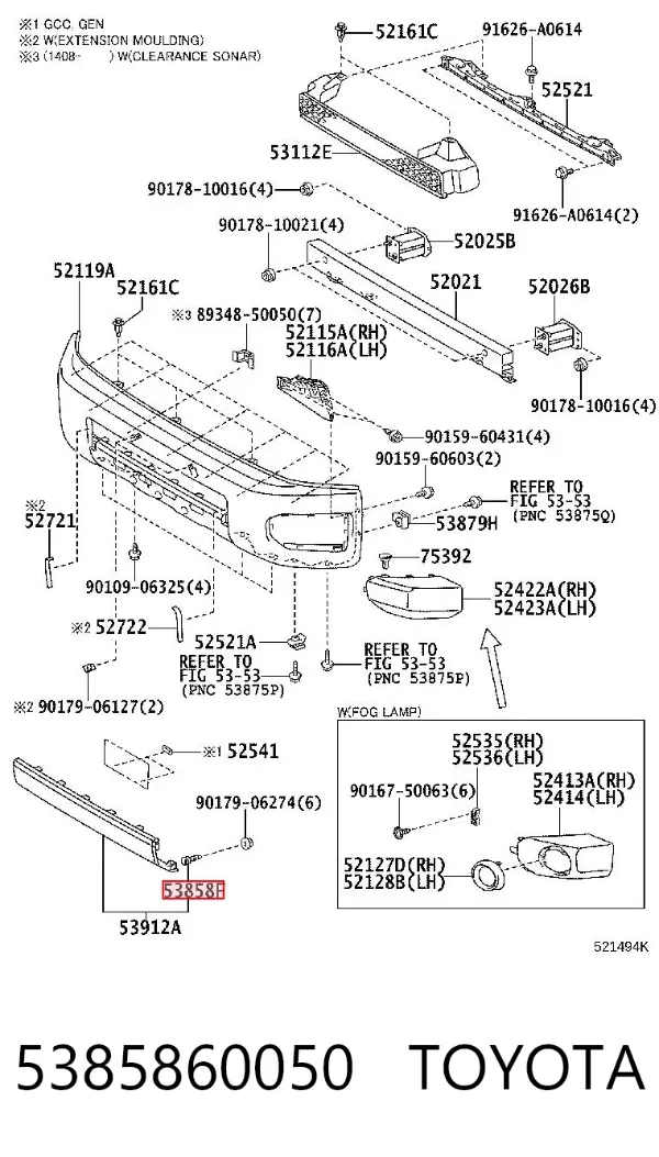  5385860050 Toyota