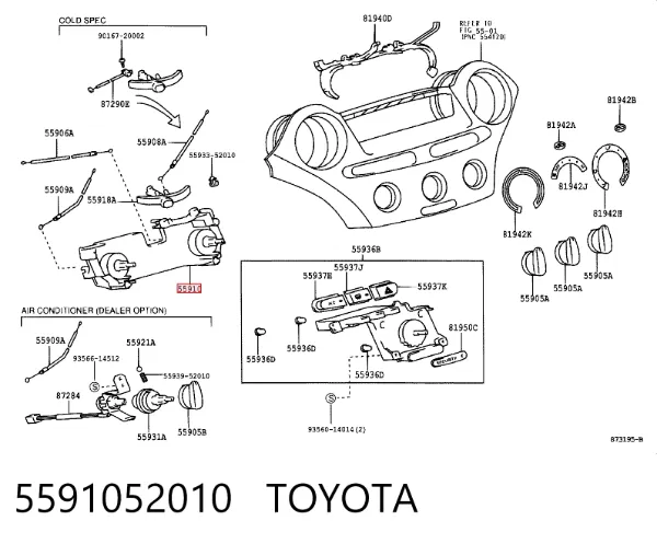 Sterownik trybów ogrzewania/klimatyzacji Toyota Yaris P10