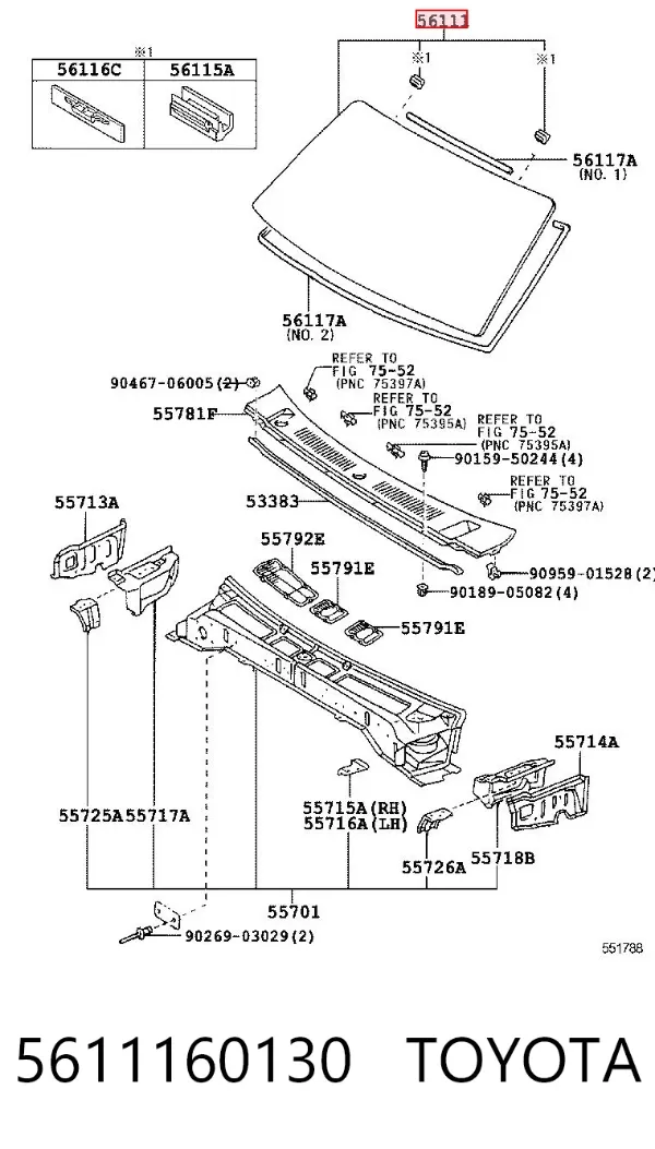 Szyba przednia Toyota Land Cruiser 90