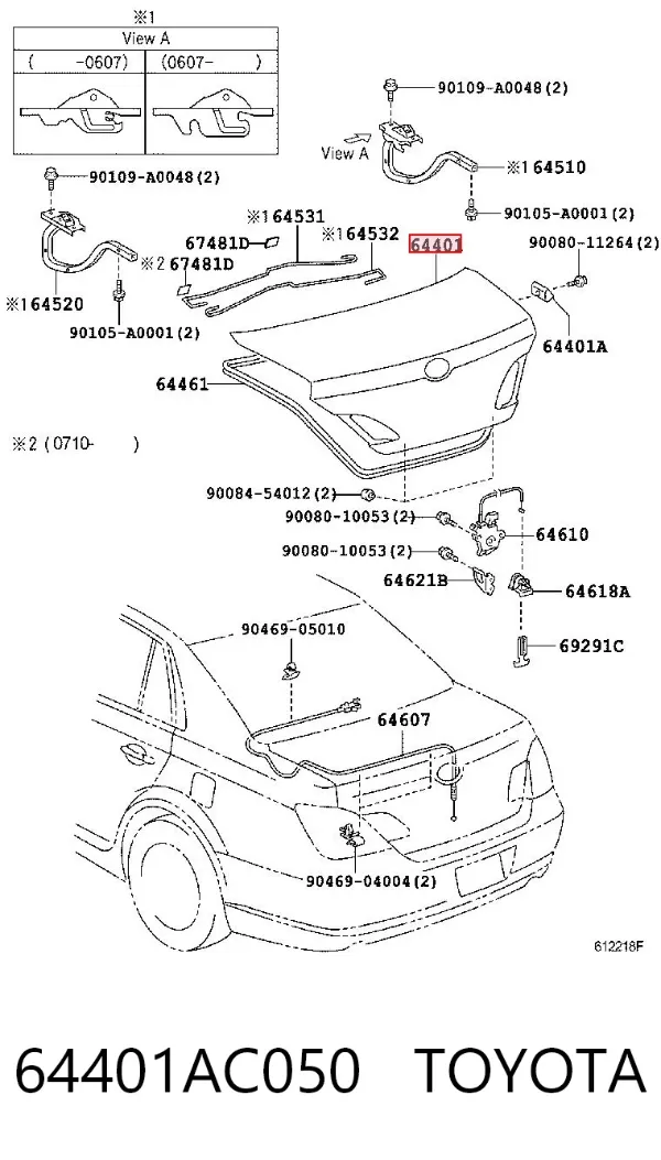 Klapa bagażnika Toyota Avalon GSX30