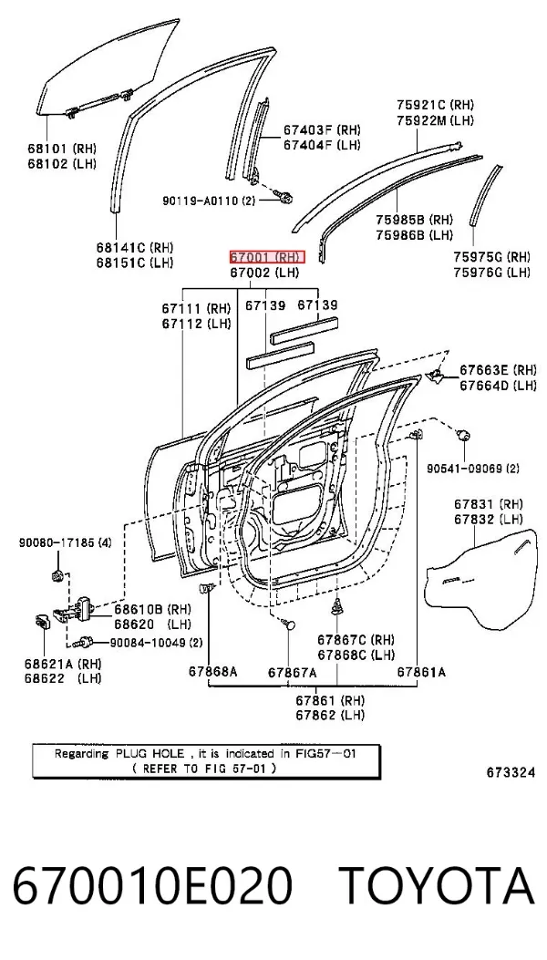 Drzwi przednie prawe Lexus RX 330/350