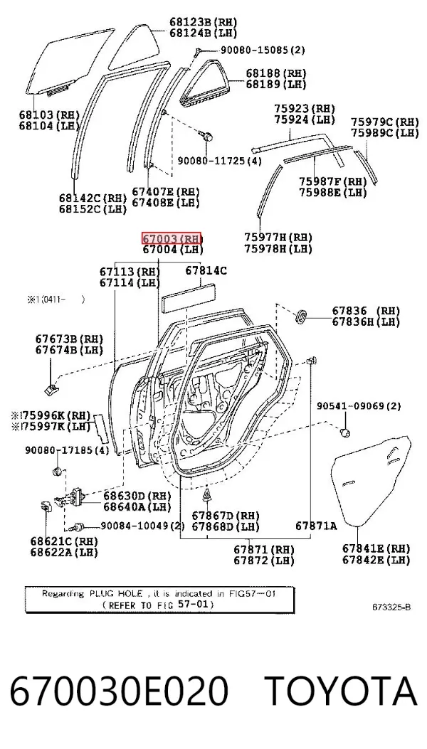 Drzwi tylne prawe Lexus RX 330/350