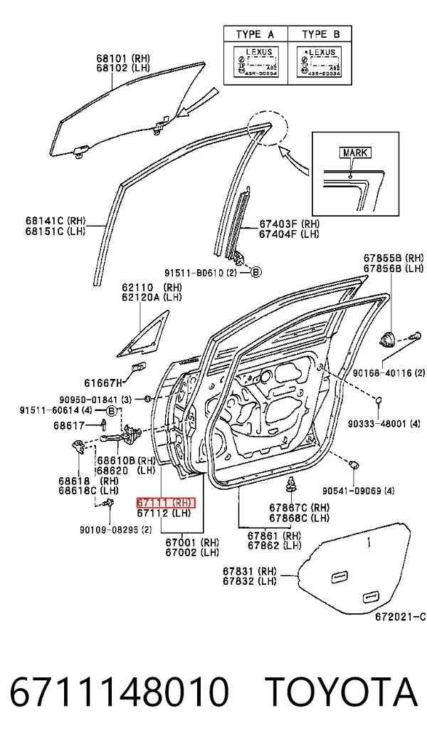 Drzwi przednie prawe Lexus RX 300