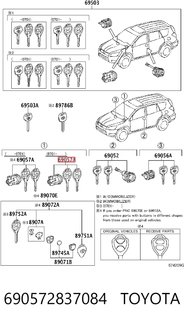 Wkładka stacyjki zapłonowej Toyota RAV4 III