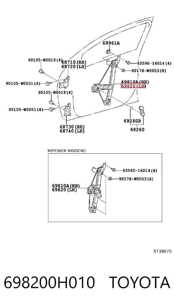 Mechanizm podnoszenia szyby drzwi przednich lewych Citroen C1 I