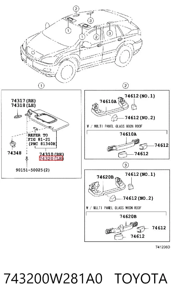 Osłona przeciwsłoneczna Lexus RX 330/350