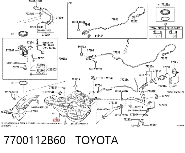 Zbiornik paliwa Toyota Corolla E15
