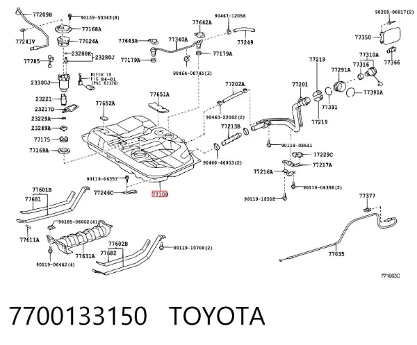 Zbiornik paliwa Toyota Camry VII