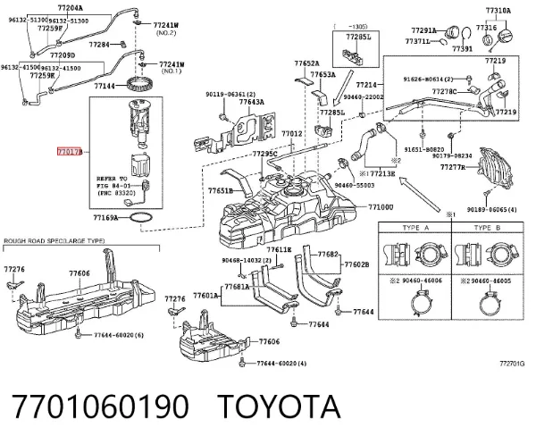 Moduł pompy paliwowej z czujnikiem poziomu paliwa 7701060190 Toyota