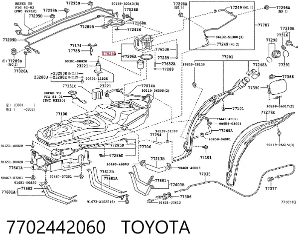 Filtr paliwa 7702442060 Toyota