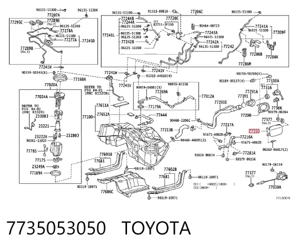 Klapka wlewu paliwa Lexus IS E2