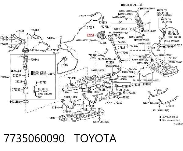 Klapka wlewu paliwa Toyota Land Cruiser J200