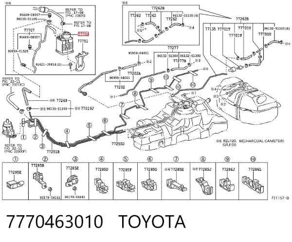 Filtr paliwa 7770463010 Toyota