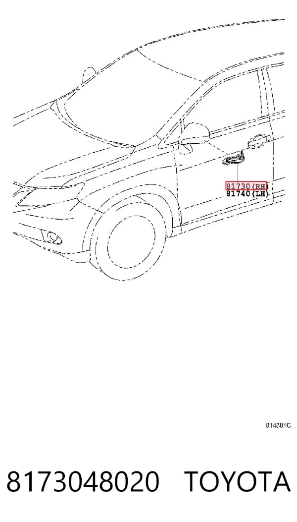 Kierunkowskaz lusterka prawy 8173048020 Toyota
