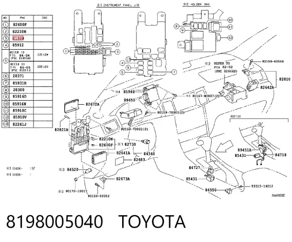 Przekaźnik kierunkowskazów 8198005040 Toyota