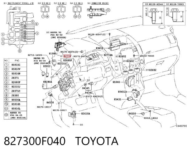 Skrzynka bezpieczników 827300F040 Toyota