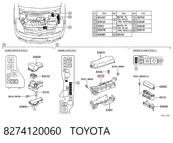 Skrzynka bezpieczników Toyota Corolla VERSO