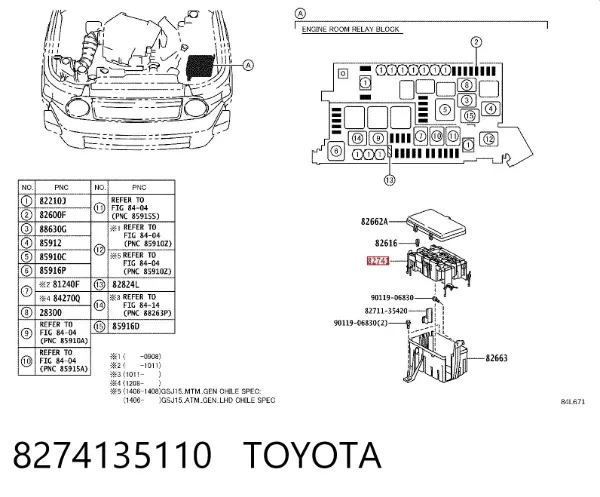Moduł przekaźnikowy 8274135110 Toyota