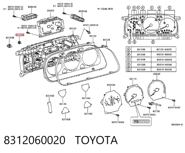  8312060020 Toyota