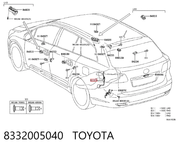 Czujnik poziomu paliwa w zbiorniku 8332005040 Toyota