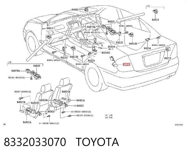Czujnik poziomu paliwa w zbiorniku 8332033070 Toyota