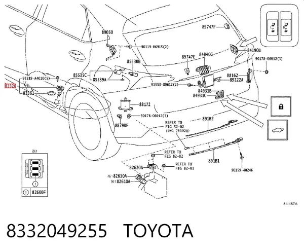 Czujnik poziomu paliwa w zbiorniku 8332049255 Toyota
