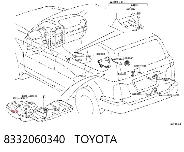 Czujnik poziomu paliwa w zbiorniku 8332060340 Toyota