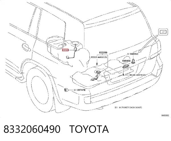 Czujnik poziomu paliwa w zbiorniku 8332060490 Toyota