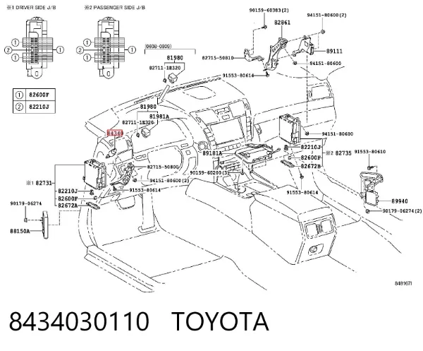 Czujnik włącznika świała stop 8434030110 Toyota