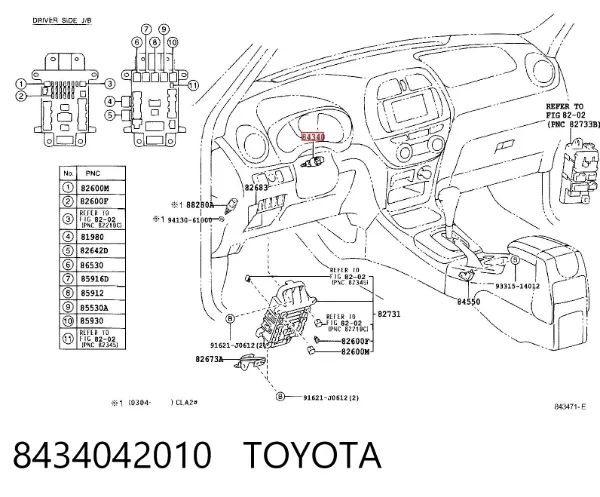 Czujnik włącznika świała stop 8434042010 Toyota