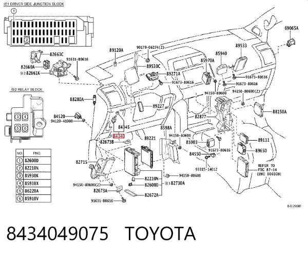 Czujnik włącznika świała stop 8434049075 Toyota