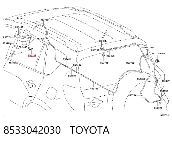 Pompka spryskiwacza szyby tylnej 8533042030 Toyota