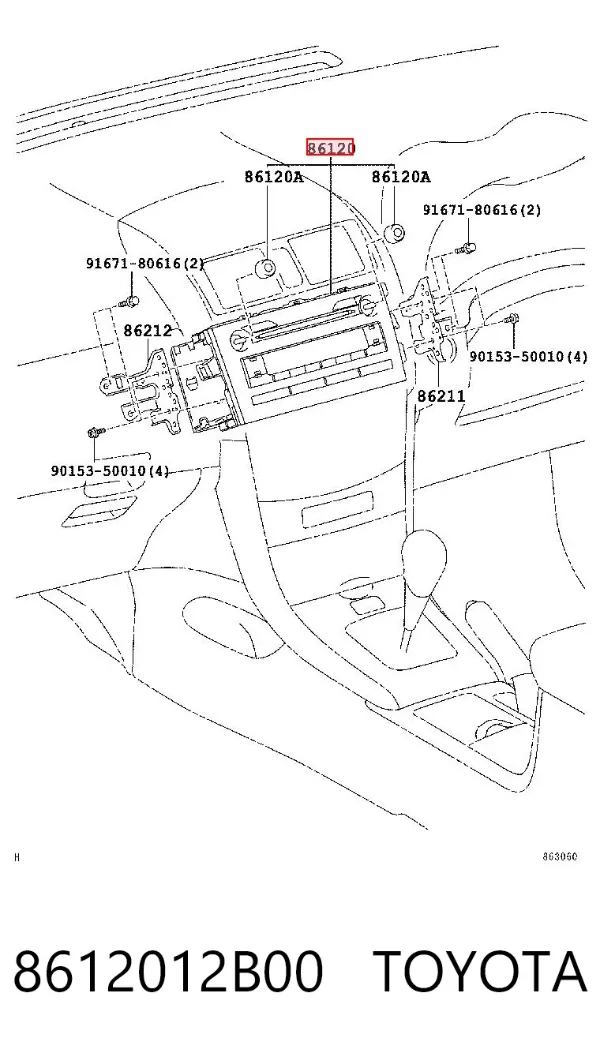 Radioodtwarzacz (radio AM/FM) 8612012B00 Toyota