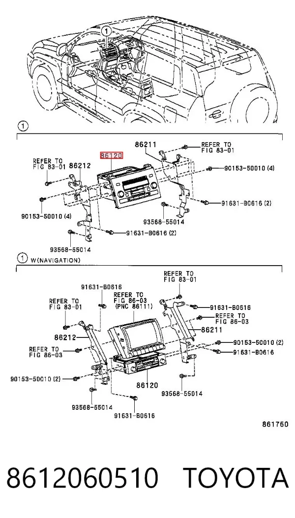 Radioodtwarzacz (radio AM/FM) 8612060510 Toyota