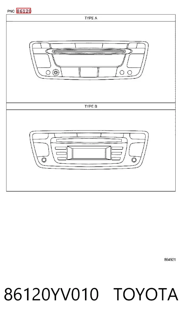 Radioodtwarzacz (radio AM/FM) 86120YV010 Toyota