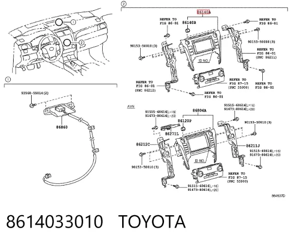 Radioodtwarzacz (radio AM/FM) Toyota Camry VII