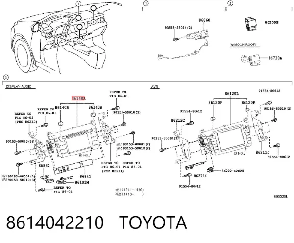 Radioodtwarzacz (radio AM/FM) 8614042210 Toyota