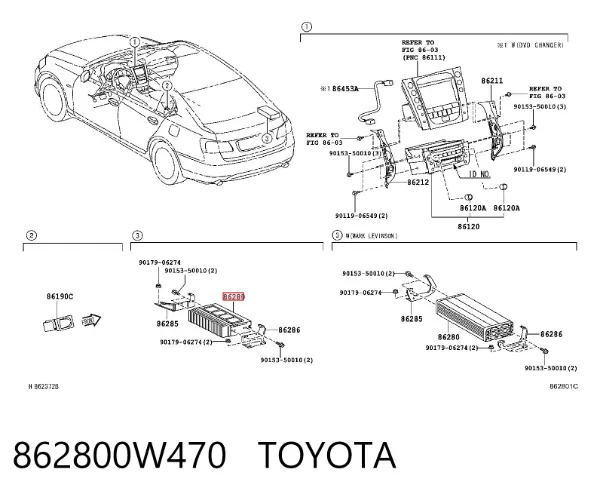 Wzmacniacz systemu audio 862800W470 Toyota