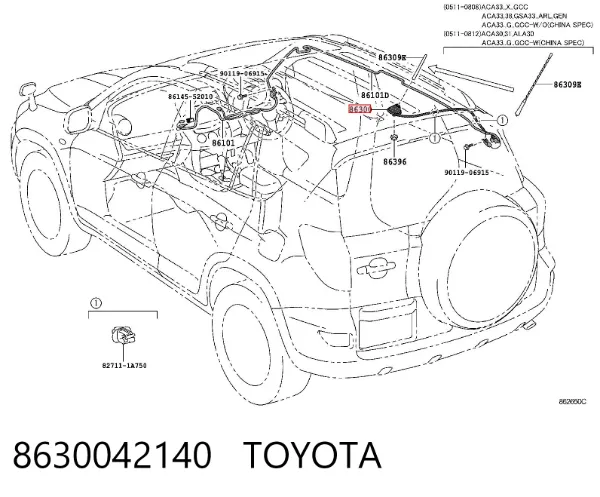 Antena 8630042140 Toyota