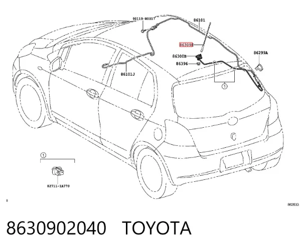 Antena Toyota Auris UKP